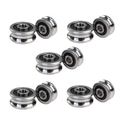 SBSSYVLMV Drive Products Large Chrome Steel SG15 Guide Rollers with Gothic Arch Groove, SG15RS Type, Embroidery Machine Bearings, SG15-2RS Ball Bearings