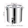 Generic Stainless Steel Soup Pot with Lid, 590 L Capacity, Composite Base, Tap view 2