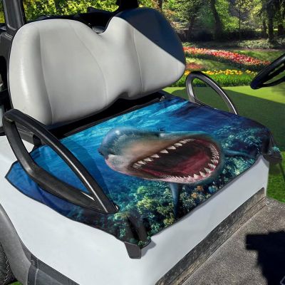 HiHELLOH Big Mouth Sea Shark Golf Cart Towel Seat Cover, Heat-Resistant and Durable