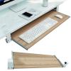 Wooden Keyboard Tray, Under-Desk Pull-Out Drawer, Adjustable Keyboard and Mouse Organizer, Pink, 75 x 30 cm view 1