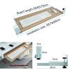Wooden Keyboard Tray, Under-Desk Pull-Out Drawer, Adjustable Keyboard and Mouse Organizer, Pink, 75 x 30 cm view 3