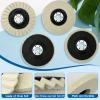 4-Piece Wool Polishing Wheel Set, 125 x 22 mm, 2 Styles view 3