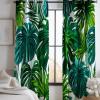 CozyRest Tropical Monstera Green Blackout Curtains with Grommets, 2-Piece Set, H166 x W75 cm view 3