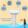 Plastic Toddler Sink Set, Small Bathroom Basin, 39.9 x 27.9 x 53.3 cm, White view 4