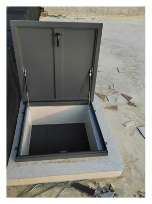 Weather-Resistant Metal Roof Hatch, Large Flat Attic Hatch, 25.6 x 25.6 in (65 x 65 cm)