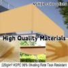 Opaque Balcony Privacy Screen 130 x 150 cm, UV-Protective HDPE, Sand Yellow view 2