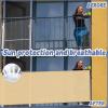 Opaque Balcony Privacy Screen 130 x 150 cm, UV-Protective HDPE, Sand Yellow view 4