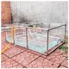GZHERVICES Above-Ground Fish Pond with Transparent Viewing Window, 100 x 100 x 70 cm view 2