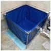 GZHERVICES Foldable Transparent PVC Koi Pond Tank, Blue, 200 x 200 x 40 cm view 3