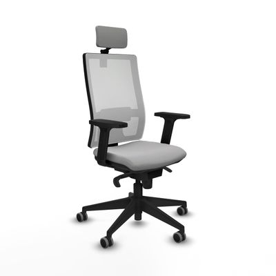 Piqueras y Crespo Computer Chair with Adjustable Backrest, 2D Armrests, 2D Headrest, 1D Lumbar Support and 5-Way Synchronous Mechanism