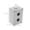 Emergency Stop Switch Box, Aluminum, IP65, 22 mm Hole, 45 mm Spacing view 2