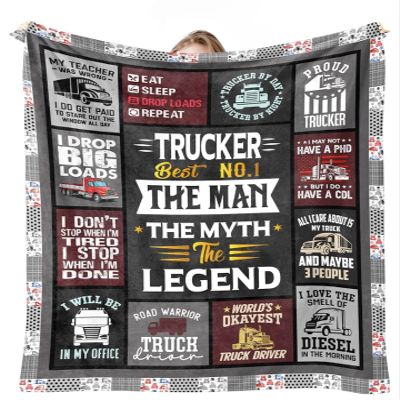 Enthusiasm Father's Day Gifts for Men, Truck Driver Appreciation Gift, Trucker Gift for Dad and Truck Lovers, Throw Blanket (130 x 150 cm)