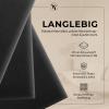 VELUYA Rectangular Wall Cushion, Velvet, 90 x 15 cm, Black M01 view 4