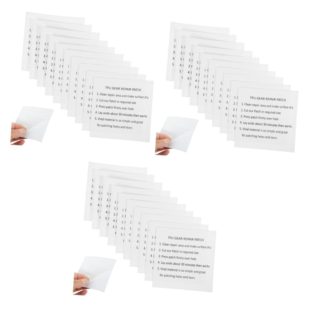 OSALADI 3 Sets of Self-Adhesive Repair Patches for Inflatable Products, 10 Pieces × 3