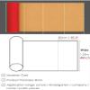 ApuaVireo&Co Self-Adhesive Cork Bulletin Board, 8 mm Thick, Gray, 1.22 x 1.64 m (48 x 64.5 in) view 3