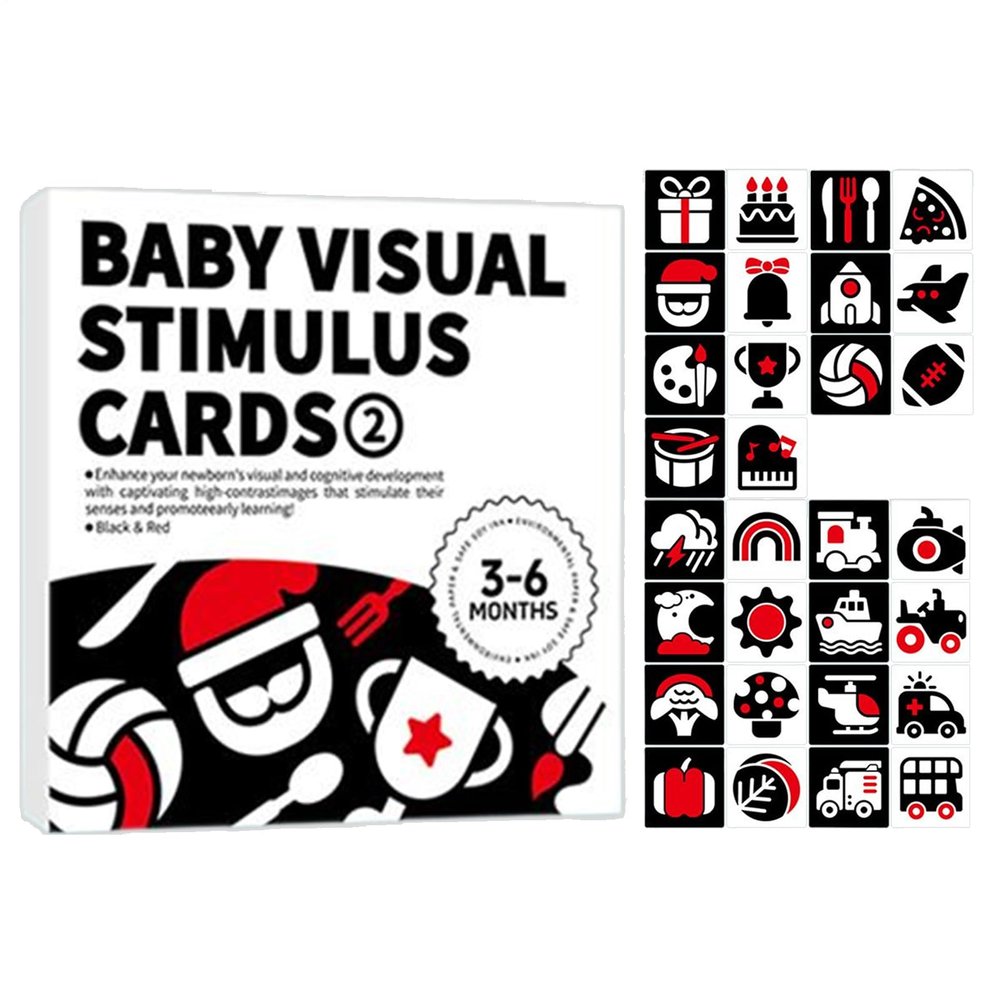 Baby Sensory Flashcards, High-Contrast Visual Stimulation Cards