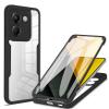 ILING Transparent Case for Xiaomi POCO M7 Pro 5G, 360° Full-Body Shockproof Case with Built-In Screen Protector, Ultra-Thin Hard PC Silicone TPU Case (Black) view 1