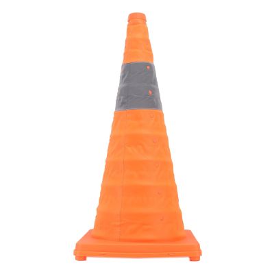 Foldable Traffic Safety Cone with Reflective Collars, 60 cm/23.6 in