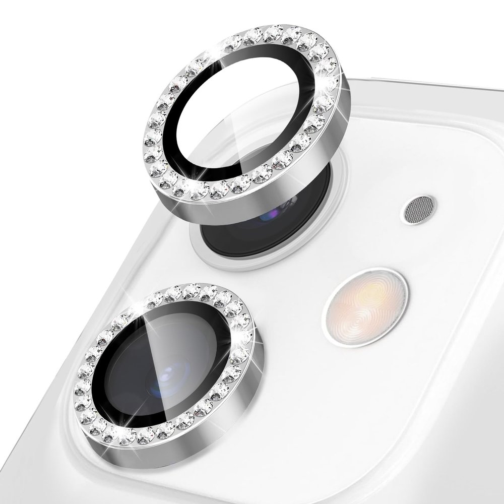 Camera Protector for iPhone 16 Pro Max, Diamond 9H Tempered Glass Lens Protector with Sparkling Crystal Aluminum Alloy Ring