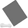 Rectangular Sun Shade Sail 200 x 700 cm, Waterproof, UV-Protection Polyester Fabric with Rope, for Balcony, Patio and Garden, Light Gray view 1