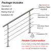 Cable Railing Kit for Stairs, Decks, Balconies, Porches, Gardens & Pools, 35.4/43.3 in Tall view 3