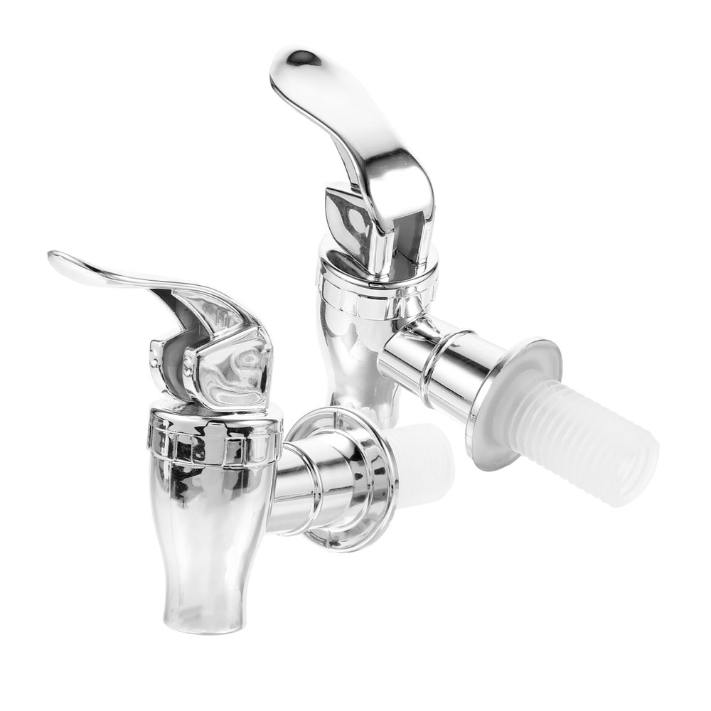 2-Piece Replacement Taps for Beverage Dispensers, ABS, Silver