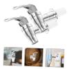 2-Piece Replacement Taps for Beverage Dispensers, ABS, Silver view 3