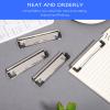 12 cm Metal Clipboard Clips with Rubber Corners, 1 Set, Silver view 4