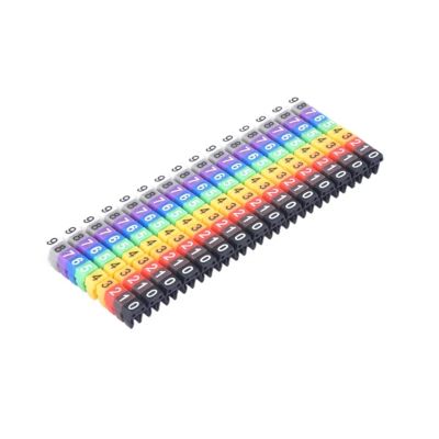 Wire Labels, Cable Markers, 100/150 pcs, Colorful C-Type Identification Tags for 210 mm Cable Marker Labels, Network Cable for Cat5e (M-1, 2.5 mm, 100 pcs)