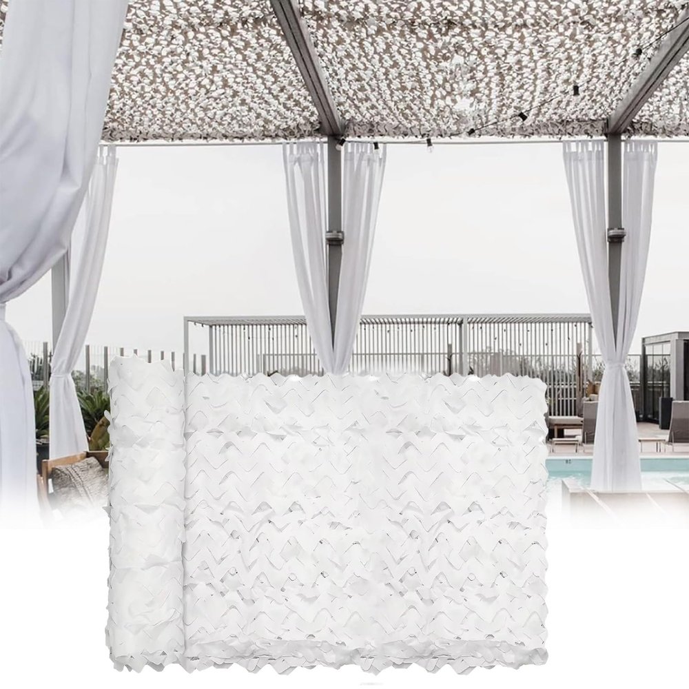 Generic Beige Camouflage Net for Patio, Sun Shade and Privacy Screen, 2x3.0 m, 2x4.0 m, 3x4.0 m, 5x6.0 m, for Camping, Hunting, Party Decor and Sun Protection (4.5x5.5 m / 14.8x18 ft)