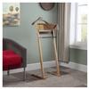 Wooden Shoe Rack with Garment Valet and Removable Tray view 1