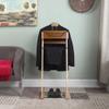 Wooden Shoe Rack with Garment Valet and Removable Tray view 2