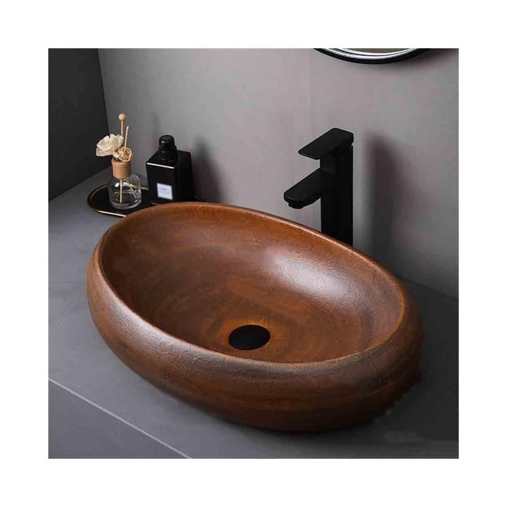 Huangj-0527 Oval Ceramic Countertop Bathroom Sink