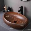 Huangj-0527 Oval Ceramic Countertop Bathroom Sink view 2