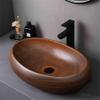 Huangj-0527 Oval Ceramic Countertop Bathroom Sink view 3