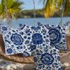 35 x 35 cm Blue Cushion Covers, 4-Pack, Waterproof Linen Decorative Pillow Covers view 3