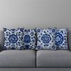 35 x 35 cm Blue Cushion Covers, 4-Pack, Waterproof Linen Decorative Pillow Covers view 4