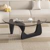 Modern Round Marble Coffee Table Set, 2 Pieces view 1