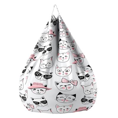 Fasbuy 3D Cat Bean Bag Cover for Kids and Adults, 130 x 150 cm