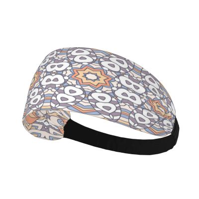 African Bohemian Yoga Sweatband, Stretch Unisex Sports Headband