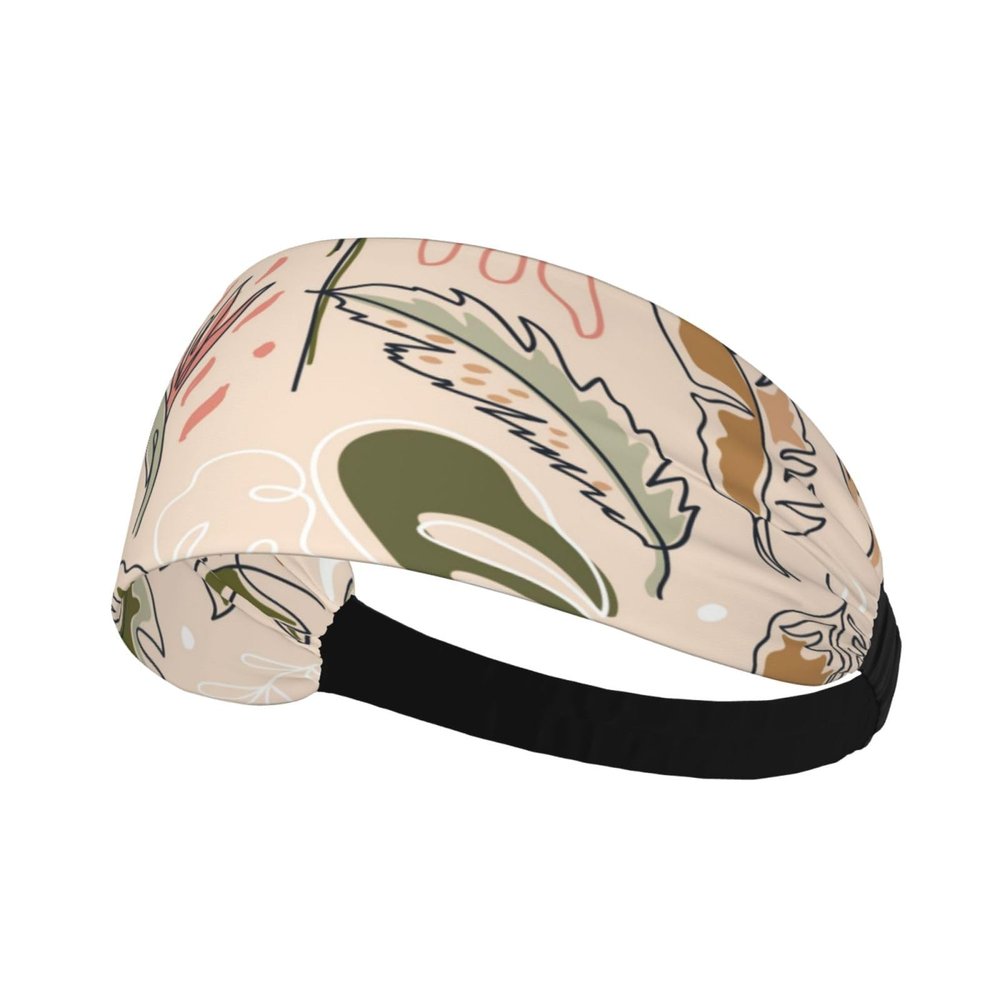 African Bohemian-Style Yoga Sweatband, Stretch Unisex Sports Headband