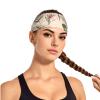 African Bohemian-Style Yoga Sweatband, Stretch Unisex Sports Headband view 3