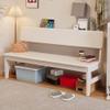 FUYAO Wooden Dining Bench with Backrest and Solid Wood Legs for Dining Room, Living Room, Hallway, or Bedroom view 1