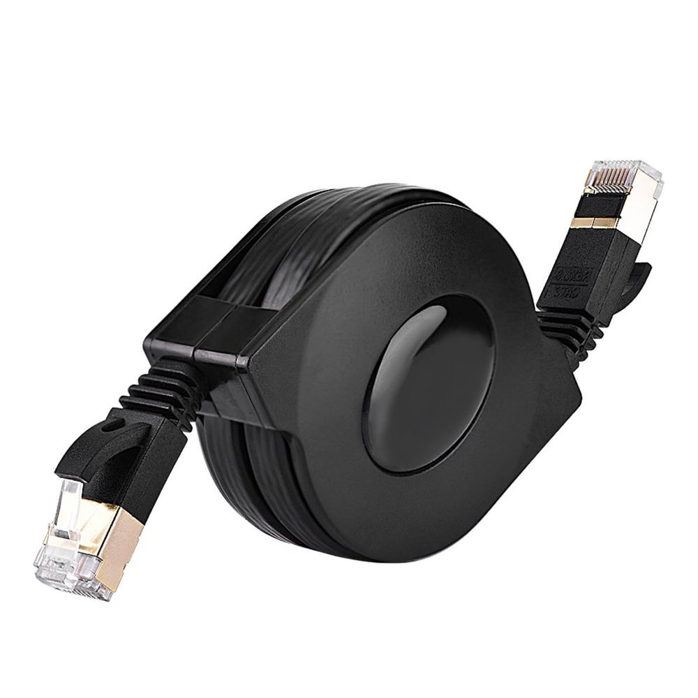 Ouitble Retractable CAT6 Ethernet Cable, RJ45, 2 m