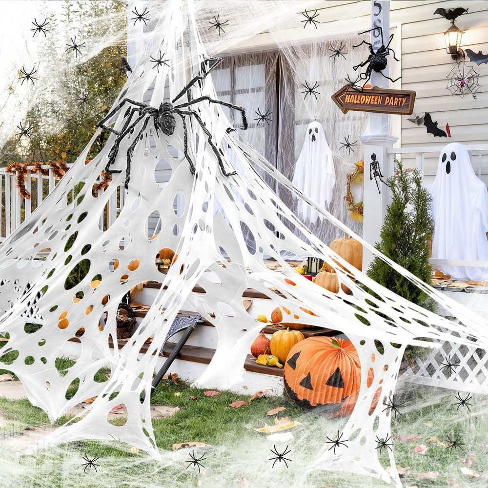 Halloween Spider Web Decoration Set