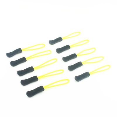 JISADER 10 Pack Zipper Pull Cord Ends for Jackets/Clothing/Bags, Yellow, 4cm