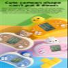 LZYCH Cute Cartoon Block Game Console, Portable, 26 Retro Games, Adjustable Difficulty, Pink view 2