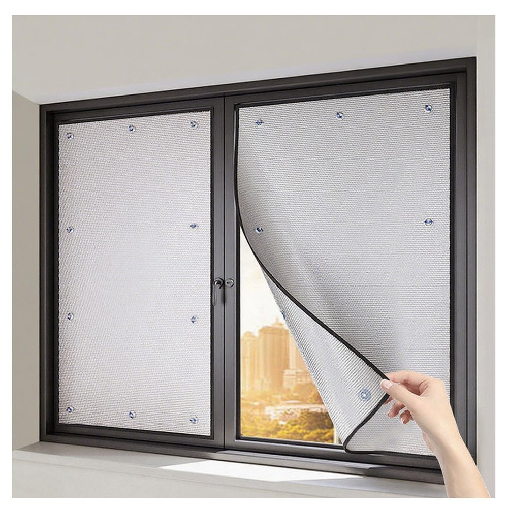 WXGZSKLV Privacy Window Film, Reflective Aluminum Insulation Film, 35 x 35 cm