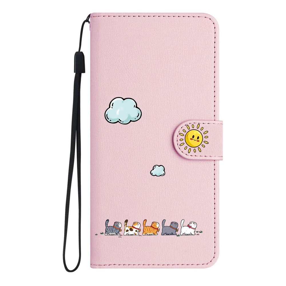 LEINOTWANCH Cat Wallet Flip Case for iPhone 13 Pro Max 6.7-inch, Pink