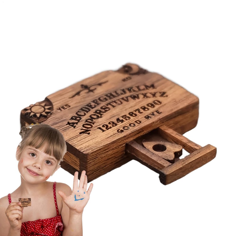 Miniature Ouija Board with Planchette and Drawer
